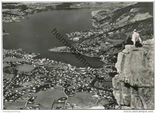 Wallberggipfel über dem Tegernsee - Foto-AK Grossformat