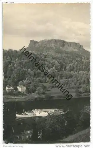 Sächsische-Schweiz - Lilienstein - Fahrgastschiff Wilhelm Pieck - Foto-AK