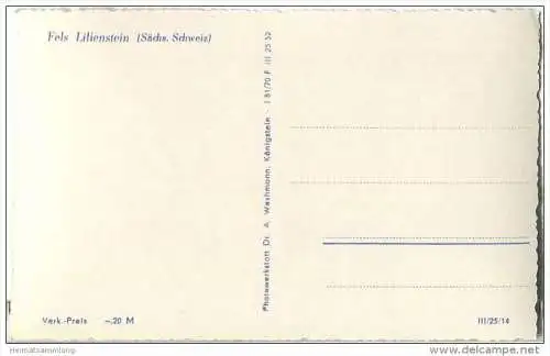 Sächsische-Schweiz - Lilienstein - Fahrgastschiff Wilhelm Pieck - Foto-AK