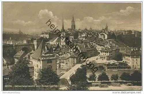 Bern - Generalansicht von Rosengarten aus