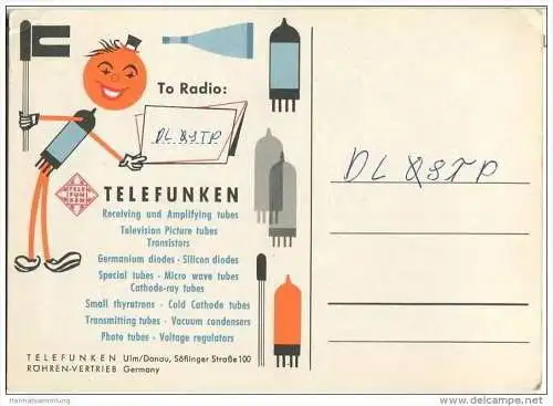 QSL - QTH - Funkkarte - DJ7VB - Ulm - 1962