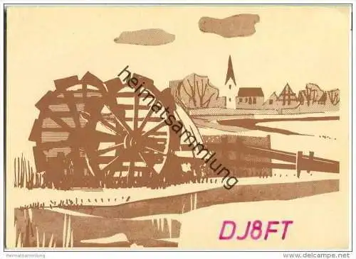 QSL - QTH - Funkkarte - DJ8FT - Erlangen - 1962