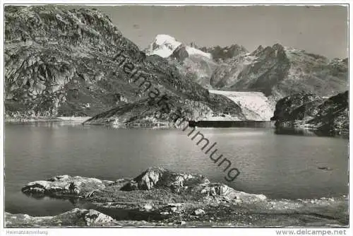 Grimselpasshöhe - Totensee mit Galenstock und Rhonegletscher - Foto-AK