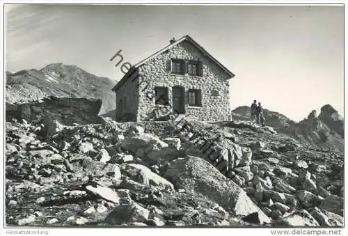 La Cabane v. Waldkirch aux Aiguille Rouges d' Arolla - Foto-AK