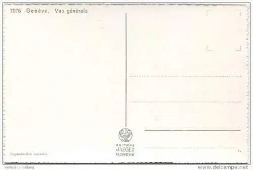 Geneve - Vue generale - Raddampfer Italie La Suisse - Foto-AK