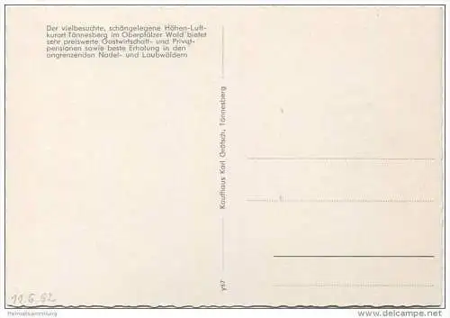 Tännesberg - Kainzmühlspeicher - Reisach-Werk - AK Grossformat 60er Jahre