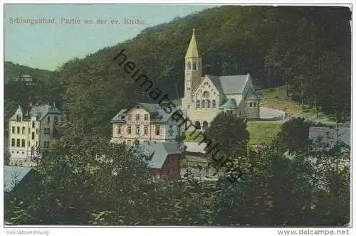 Schlangenbad - Partie an der evangelische Kirche