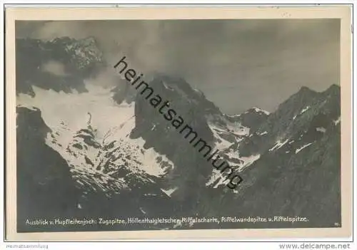 Ausblick vom Hupfleitenjoch - Zugspitze - Höllenthalgletscher - Riffelscharte - Riffelwandspitze