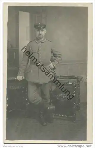 Portraitaufnahme - Foto-AK - Rückseite beschrieben 1916