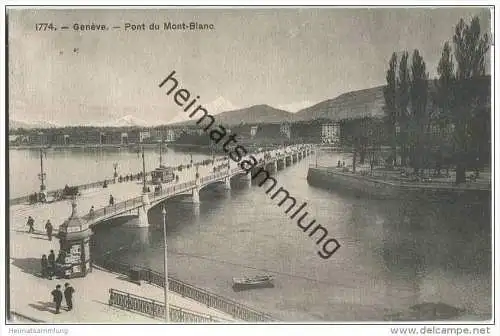 Genève - Genf - Pont du Mont Blanc - Strassenbahn - Mont Blanc Brücke