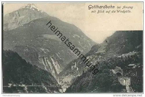 Gotthardbahn bei Amsteg - Windgälle