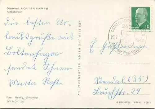 Boltenhagen - Urlauberdorf - Foto-AK Grossformat - Verlag VEB Bild und Heimat Reichenbach gel. 1966