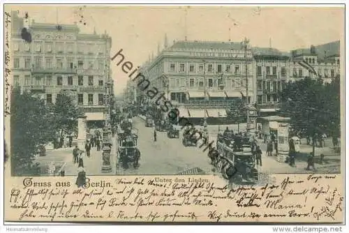 Berlin-Mitte - Unter den Linden - Pferdestrassenbahn