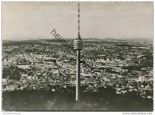 Stuttgart mit Fernsehturm - Foto-AK Grossformat