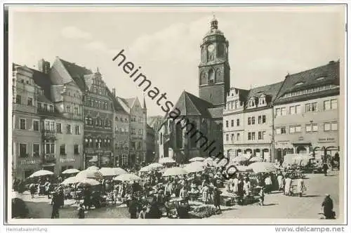 Meissen - Markt - Frauenkirche - Foto-AK