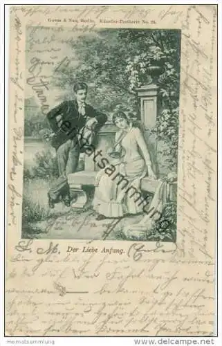Der Liebe Anfang - Künstlerpostkarte Nr. 28