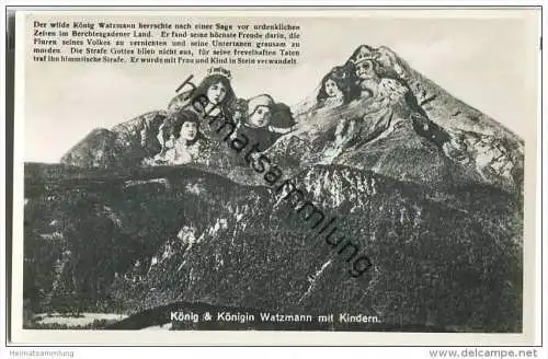 Watzmann - König &amp; Königin mit Kindern - Foto-AK