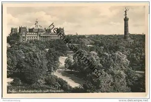 Berlin - Reichstag und Siegessäule