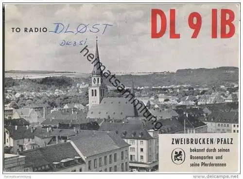 QSL - QTH - Funkkarte - DL9IB - Zweibrücken - 1970