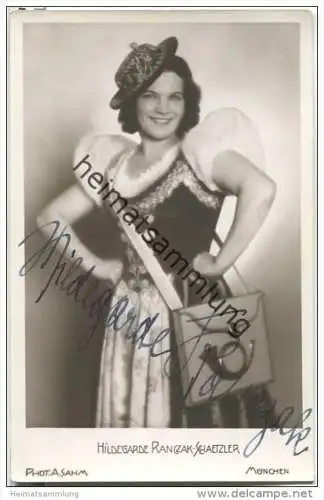 Hildegarde Ranczak-Schaetzler - Original-Autogramm - Tschechisch-Deutsche Opernsängerin (Sopran) - Foto-AK