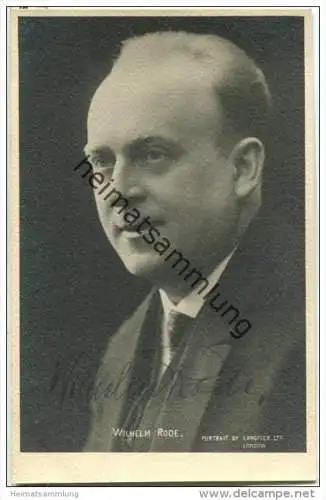 Wilhelm Rode - Original-Autogramm - deutscher Opernsänger (Bass) - Foto-AK