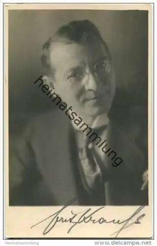 Fritz Krauss - Deutscher Opernsänger (Tenor) - Foto-AK - Original-Unterschrift