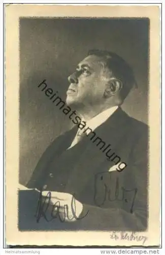 Karl Erb - deutscher Opernsänger (Tenor) - Foto-AK - handsignierte Portraitkarte (Dr. Schöner?) - Original-Autogramm
