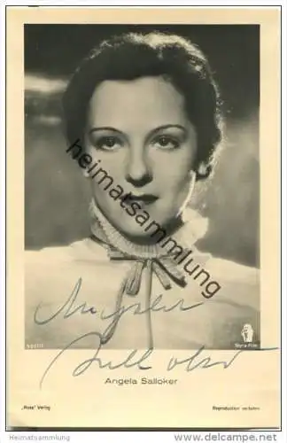 Angela Salloker - Original-Autogramm - Österreichische Schauspielerin