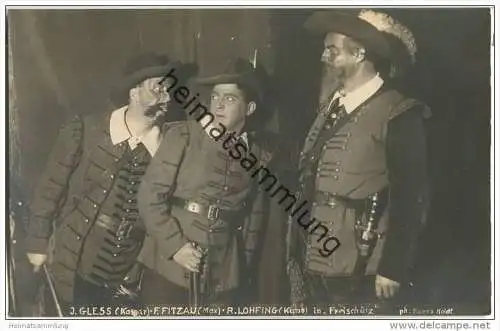 Fritz Fitzau - Julius Gless - Robert Lohfing in Freischütz - Opernsänger - Foto-AK