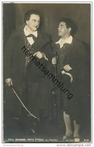 Fritz Fitzau - Paul Bender in Martha - deutsche Opernsänger - Foto-AK