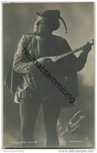 Paul Bender als Mephisto - deutscher Opernsänger (Bass)