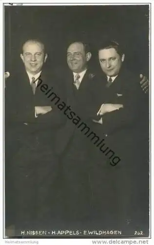 E. Wildhagen - H. Nissen - H. Appels - Opernsänger - Foto-AK