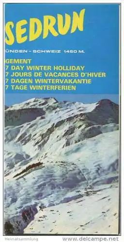 Sedrun 1970 - Poster 42cm x 42cm gefaltet