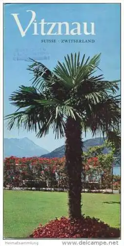 Vitznau 1965 - Faltblatt mit 14 Abbildungen - Vitznau Hotel-Tarife - Faltblatt mit 20 Abbildungen