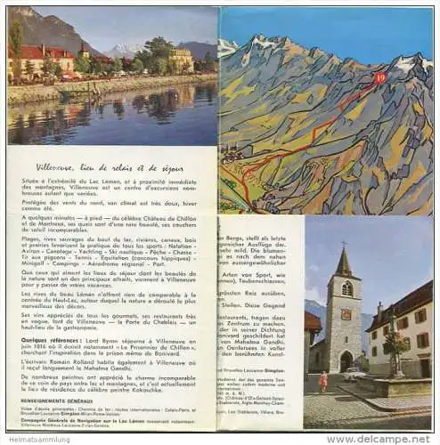 Villeneuve - Faltblatt mit 6 Abbildungen