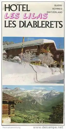 Les Diablerets - Hotel Les Lilas Prop. R. Schaller - Faltblatt mit 5 Abbildungen