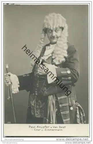 Paul Knüpfer als Van Beet in Czar und Zimmermann - deutscher Opernsänger (Bass) - Foto-AK