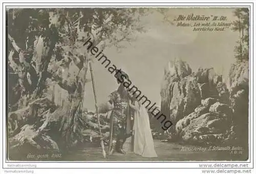 Paul Bender als Wotan - Die Walküre - deutscher Opernsänger (Bass) - Foto-AK