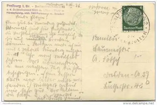 Seilschwebebahn - Schauinsland - Foto-AK