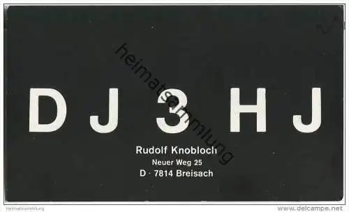 QSL - QTH - Funkkarte - DJ3HJ - Breisach - 1969