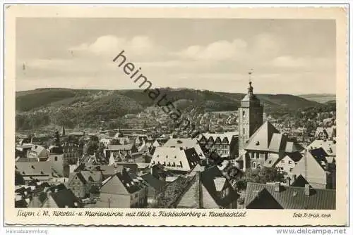 Siegen in Westfalen - Nikolai- und Marienkirche - Foto-AK