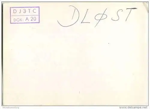 QSL - QTH - Funkkarte - DJ3TC - Lützelsachsen - Weinheim - 1970