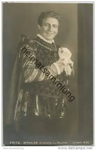 Fritz Krauss als Herzog in Rigoletto - Foto-AK