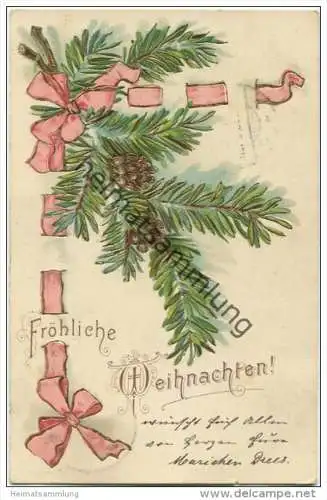 Fröhliche Weihnachten - Prägedruck