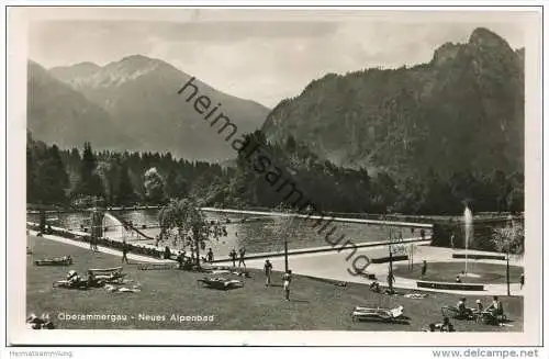 Oberammergau - Neues Alpenbad - Foto-AK