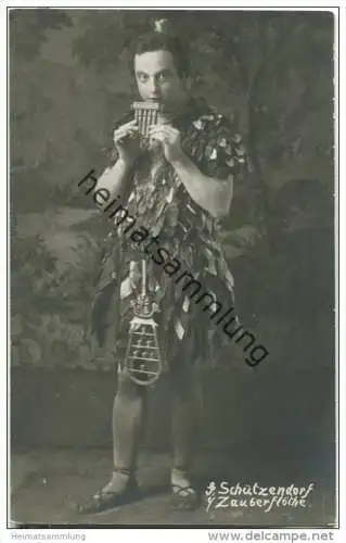 G. Schützendorf in der Zauberflöte - deutscher Opernsänger - Foto-AK