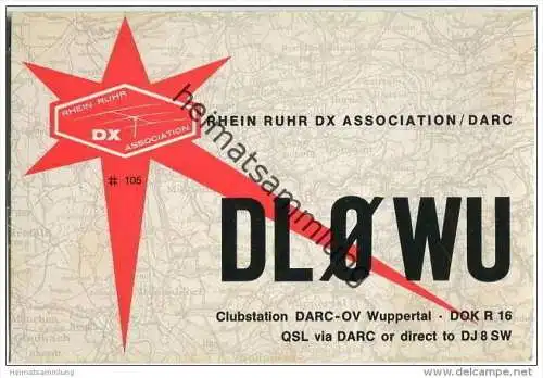QSL - QTH - Funkkarte - DL0WU - Wuppertal - 1971