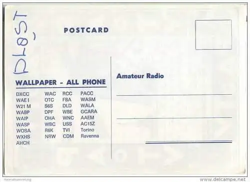 QSL - QTH - Funkkarte - PA0TV - Niederlande - The Netherlands - Barneveld - 1971