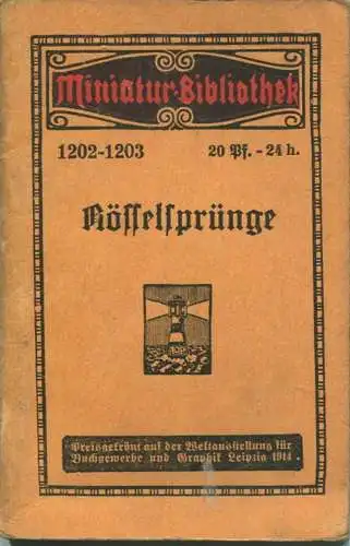 Miniatur-Bibliothek Nr. 1202-1203 - Rösselsprünge - 8cm x 12cm - 64 Seiten ca. 1910 - Verlag für Kunst und Wissenschaft