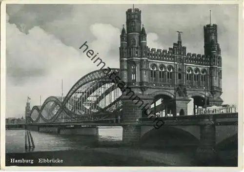 Hamburg - Elbbrücke - Ansichtskarte Grossformat - Verlag Wilhelm Flohe Hamburg